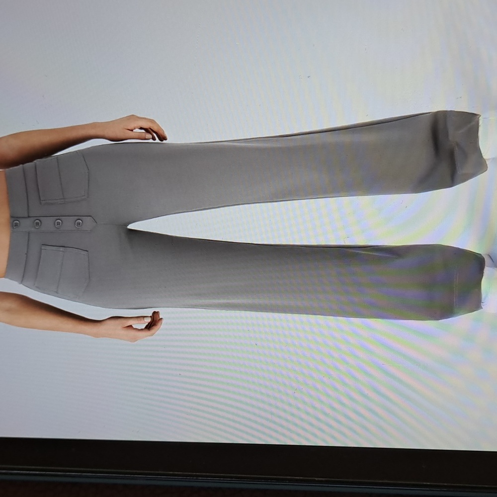 XLARGE HALARA HIGH WAISTED BUTTON STRAIGHT LEG CASUAL PANT
